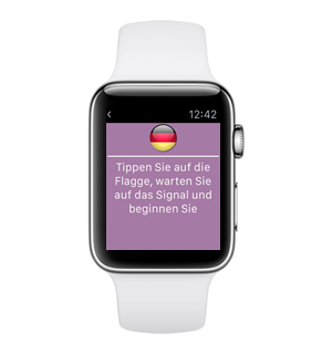 how Mein_Übersetzer looks in apple watch